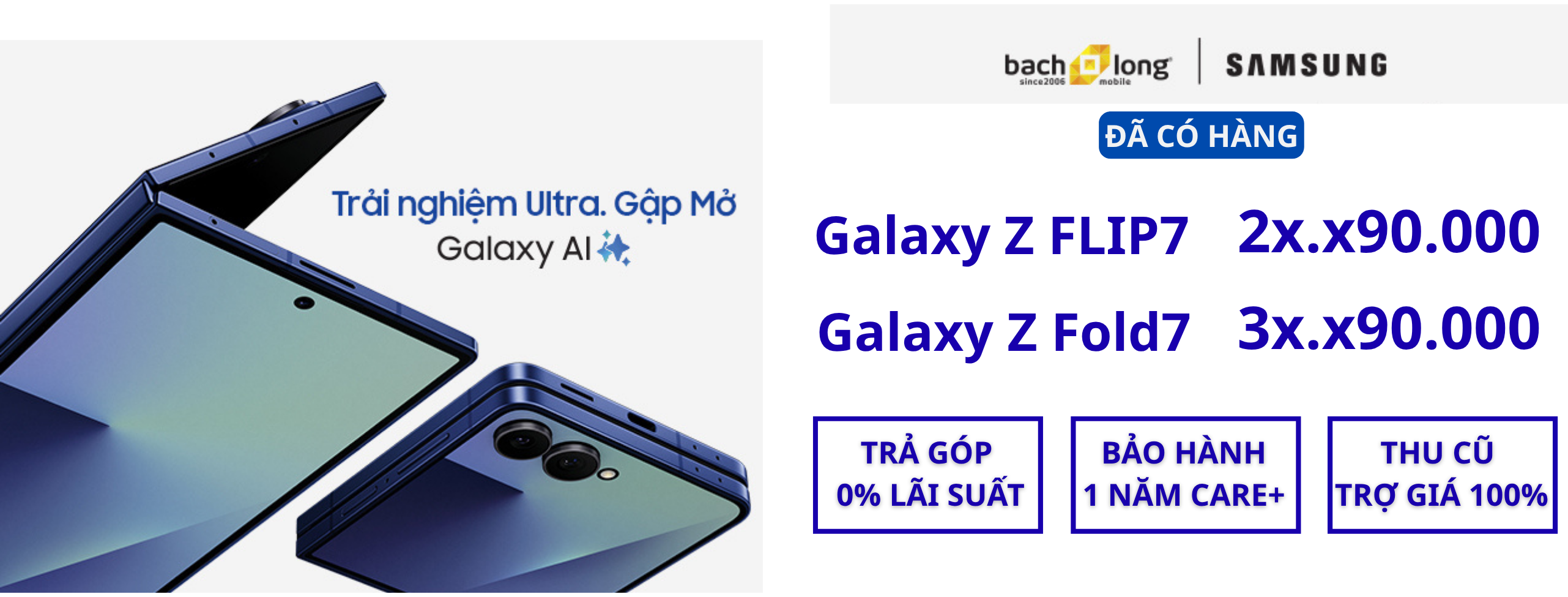 Đã có hàng Samsung Galaxy Z Fold7 | Z Flip7
