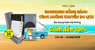 Energizer đồng hành cùng những chuyến du lịch