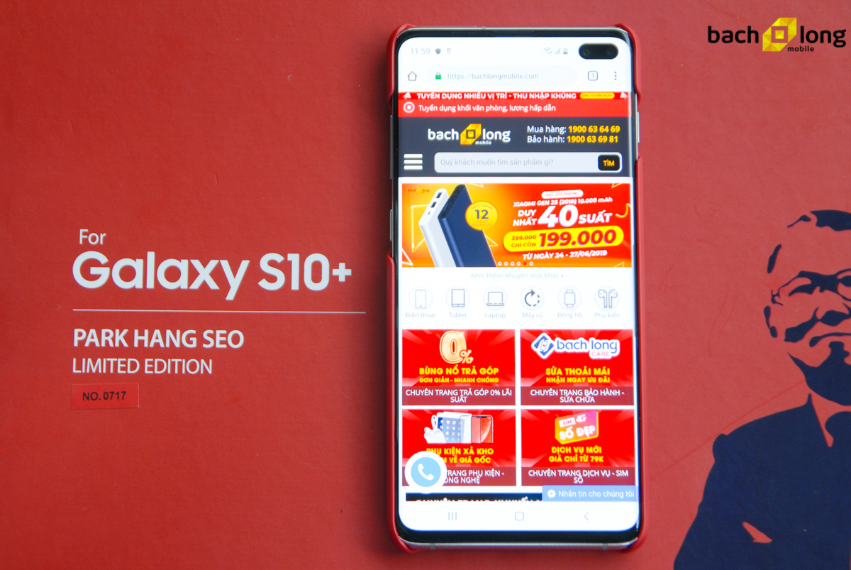 Mở hộp Samsung Galaxy S10+ phiên bản Park Hang Seo: Smartphone với giao diện truyền cảm hứng