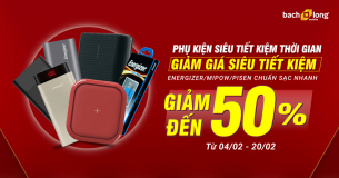 Siêu tiết kiệm thời gian với pin, sạc “chuẩn Mỹ”, giảm đồng loạt 50%