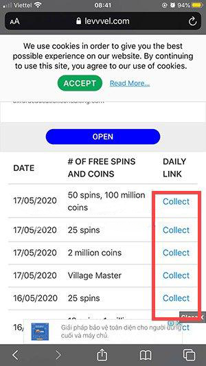 Hướng dẫn nhận Spin miễn phí mỗi ngày trên game Coin Master không cần đến Hack