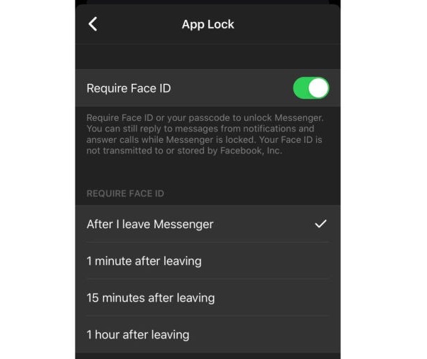 Sắp có tính năng mở khóa Messenger trên iOS qua Face ID và Touch ID