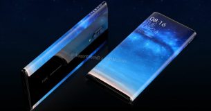 Xiaomi Mi MIX 4 xuất hiện trong poster quảng cáo cùng màn hình cong tràn ra sau rất đẹp mắt