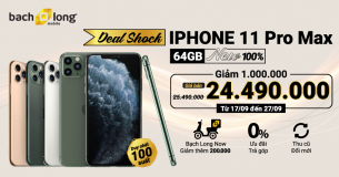 Deal shock: iPhone 11 Pro Max 64Gb ZP/A Giảm Ngay 1 Triệu Đồng.