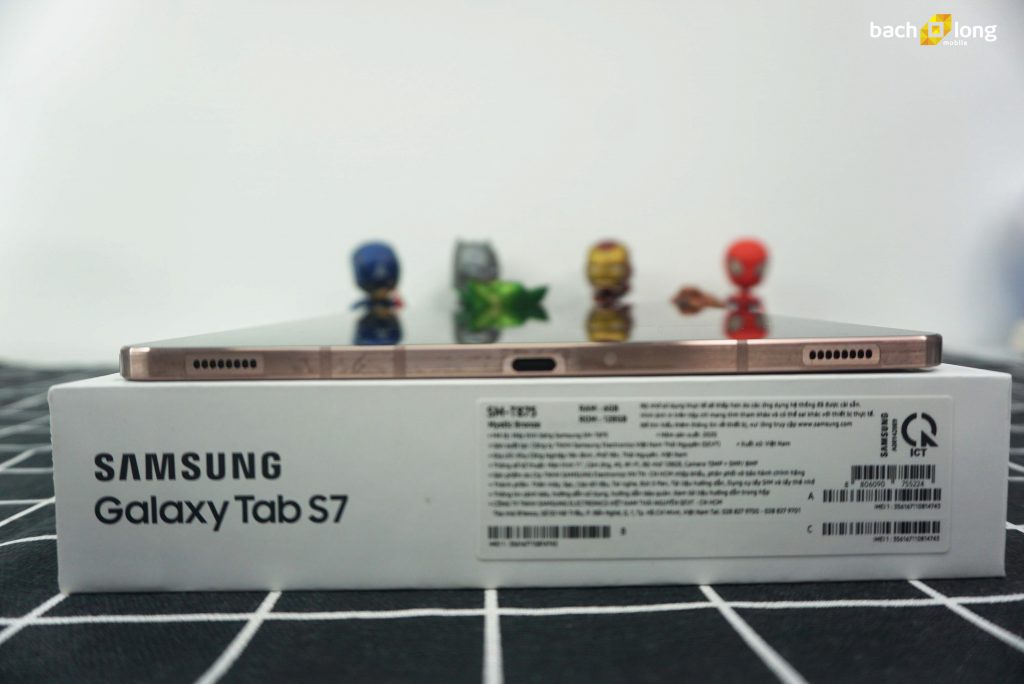 Mở hộp Galaxy Tab S7 phiên bản Mystic Bronze : Thiết kế phẳng, pin 8000mAh kèm Snapdragon 865+