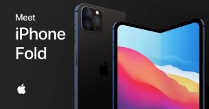 iPhone màn hình gập không tai thỏ “đẹp mê ly” qua concept mới