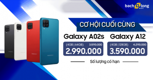 Hotsale Samsung : Chỉ còn 1 ngày để sắm Galaxy A12 & A02S giá rẻ nhất thị trường.