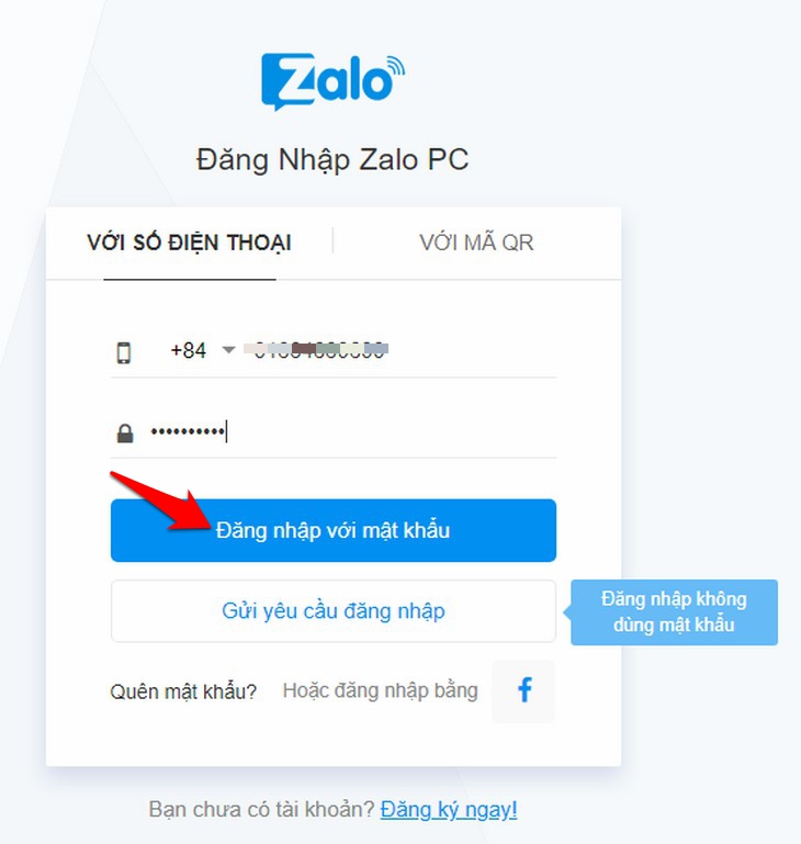 đăng nhập zalo