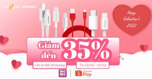 Mừng Valentine’s Day kết nối yêu thương: Phụ kiện Pisen giảm giá lên đến 35%