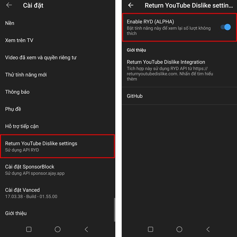 Cách tải Youtube Vanced 17.03.38