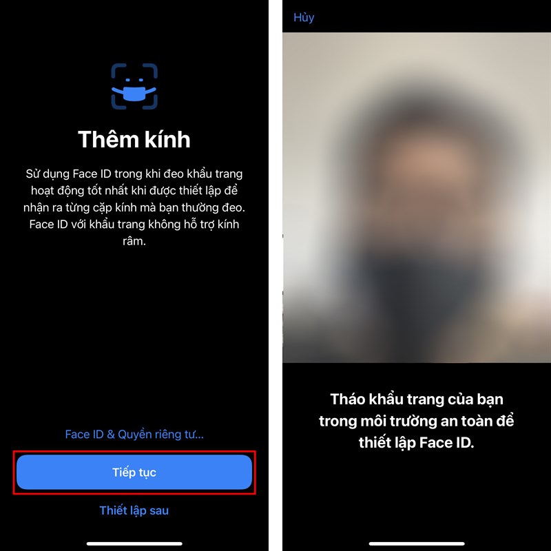 Cách mở khóa Face ID khi đeo khẩu trang