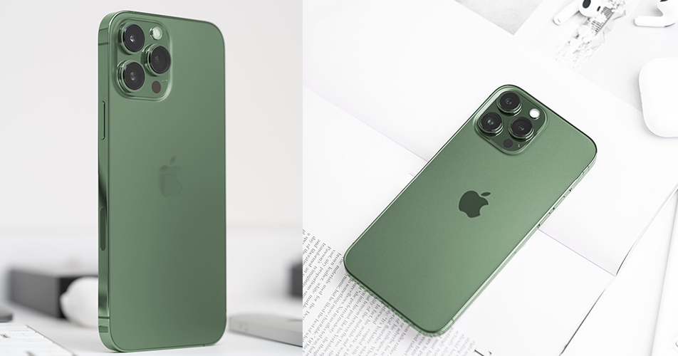 iPhone 13 Pro Max màu Alpine Green chính là sự lựa chọn đầy sáng tạo cho những người yêu thích màu xanh thơm tho, độc đáo và sang trọng. Với độ phân giải tuyệt vời và bộ xử lý nhanh chóng, chiếc điện thoại này chắc chắn sẽ thỏa mãn các nhu cầu của bạn.