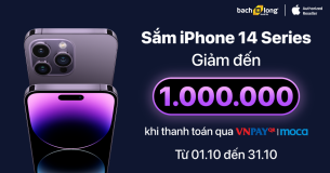 Ưu đãi giảm đến 1.000.000 sắm iPhone 14 series khi thanh toán qua VNPAY|MOCA