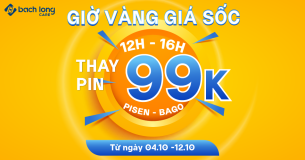 [SIÊU HOT] Giờ vàng – Thay Pin BAGO, PISEN iPhone 99K (12h-16h)