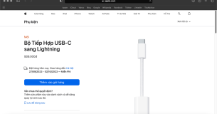 Apple bán cáp chuyển từ USB-C sang Lightning giá gần 1 triệu đồng
