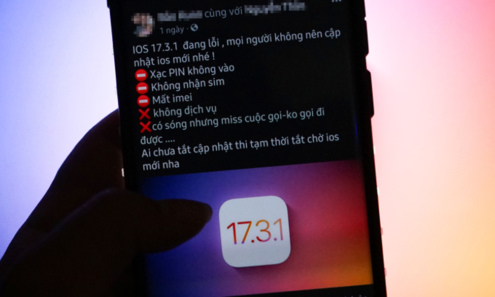 Khuyến cáo dừng cập nhật iOS 17.3.1 vì gặp quá nhiều lỗi