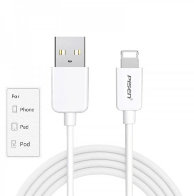 Cáp USB-A to Lightning Pisen 0.8m (AL02-800)