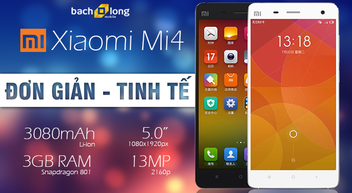 Xiaomi Mi4 Ram 3Gb Mới 100%