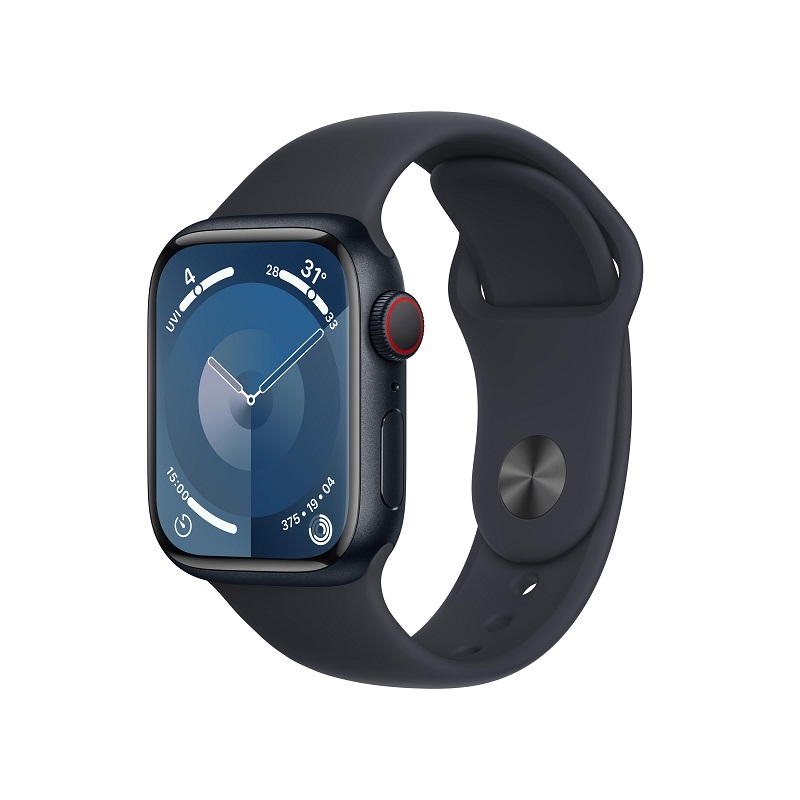 Apple Watch Series 9 (LTE) 41mm Viền Nhôm, Dây Cao Su Chính Hãng S/M