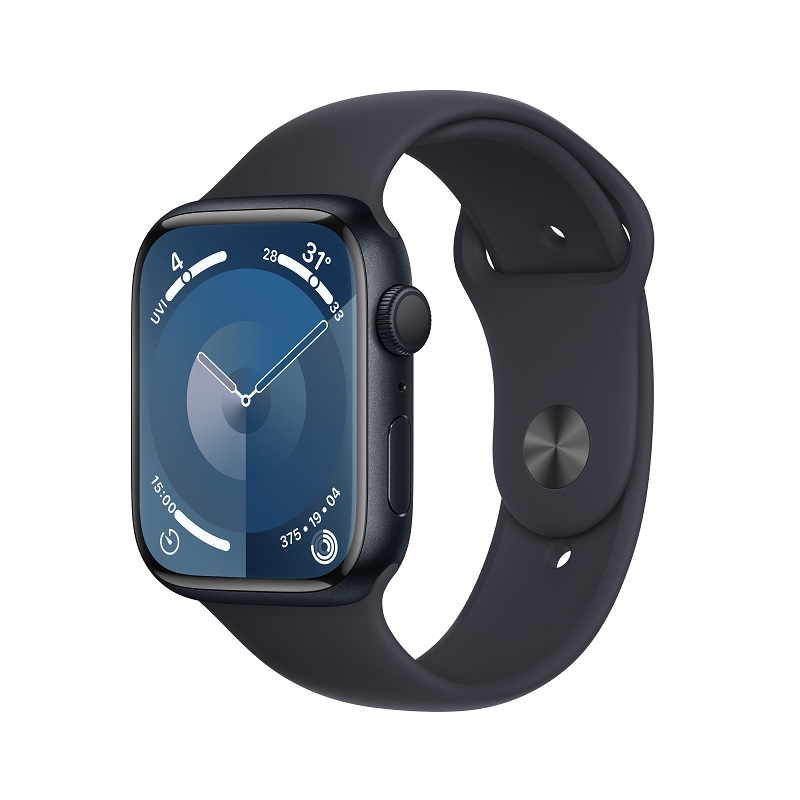 Apple Watch Series 9 (GPS) 45mm Viền Nhôm, Dây Cao Su S/M Chính Hãng